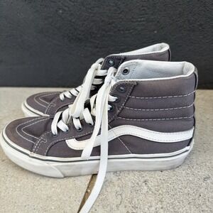 Vans Grey Canvas SK8 HI Decon SB Skate Sneakers Unisex Size M4.5/F6